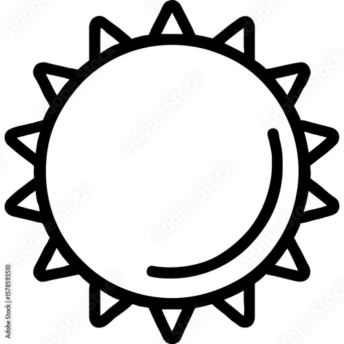 Lacrosse ball outline icon vector for myofascial release