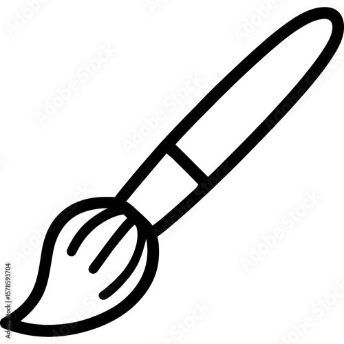 Paintbrush outline icon vector
