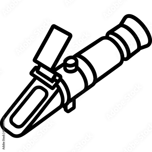 Brix refractometer outline icon vector