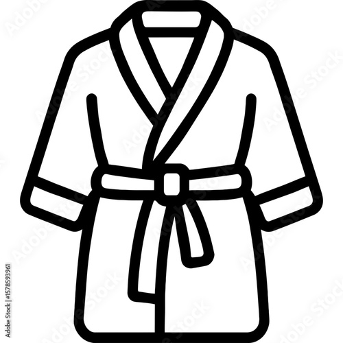 Spa robe outline icon vector