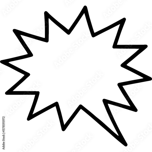 Shout bubble outline icon vector