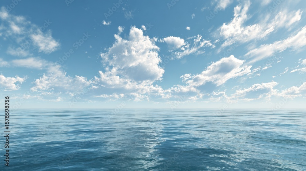 Fototapeta premium ocean and perfect sky, no logos, no brands