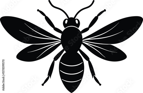 wasp silhouette vector illustration