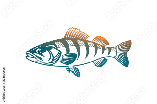 Tiger goby logo gradient on white background.01