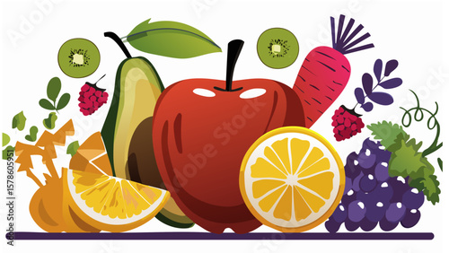 Complete fruit silhouette and vector icon set featuring apples, bananas, oranges, grapes, watermelon, and more for food packaging, health design, and kids learning visuals