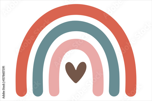 Boho Rainbow Clipart Bundle 