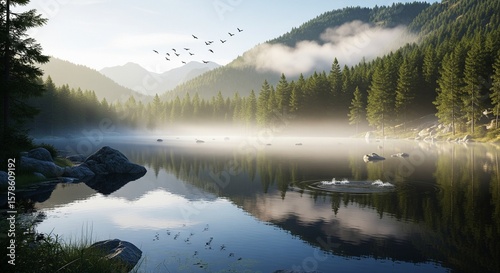 lake in the mountains
