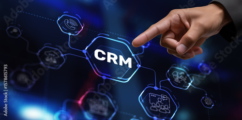 CRM Customer Relationship Management Business Concept. Customer focus