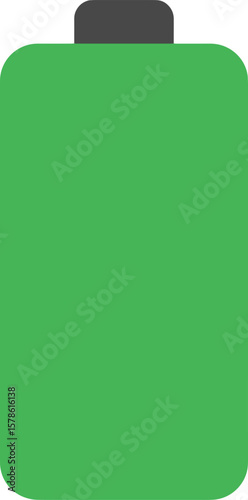 A green battery icon with a dark gray top, isolated on a white background.