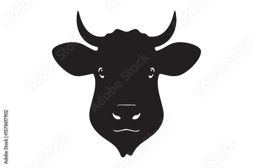 Cow Head Silhouette