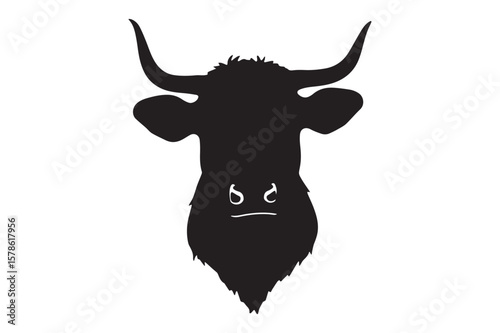 Cow Head Silhouette
