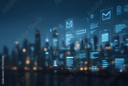 Contemporary Digital Newsletter Design Illustration Modern Digest Concept Visual Communication Platform Online Publication Graphic Engaging Email Marketing Creative Layout
