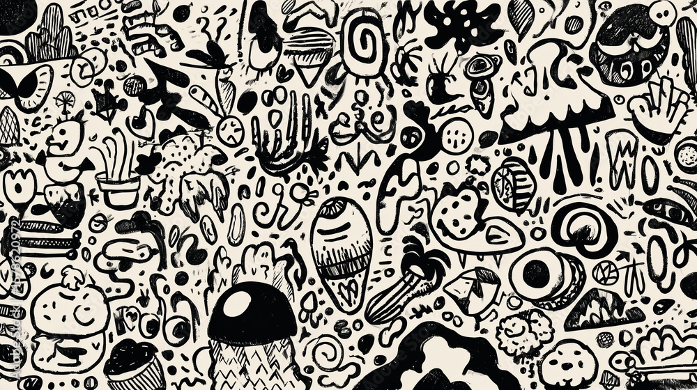 Fototapeta premium Hand-drawn doodle vector pack