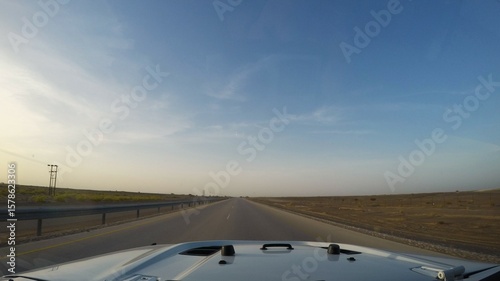 Sunset in the distance while driving home.