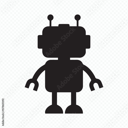 sleek robot icon vector for ui ux dashboards, cybernetics, and innovative machine designs