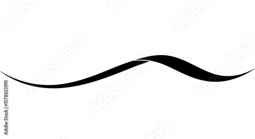 Abstract wavy line on a transparent background
