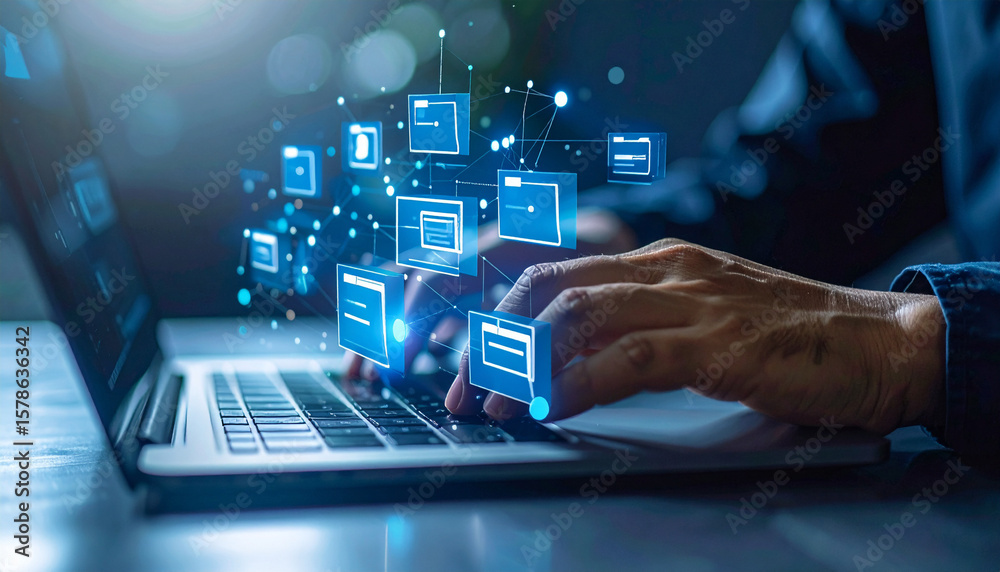 Data Transfer on Laptop Securely Sharing Files with Cloud Connection for Seamless Workflow Data Transfer on Laptop Securely Sharing Files with Cloud Connection for Seamless Workflow