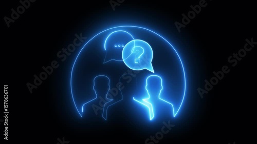 Wallpaper Mural Consulting concept, clinic talking asking questions and making notes. Psychological test, youth and profession concept ,Glowing neon line of consultant icon isolated on transparent background. Torontodigital.ca