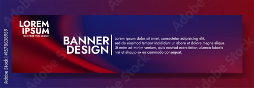 Modern banner design with a swirling velvet twilight background.