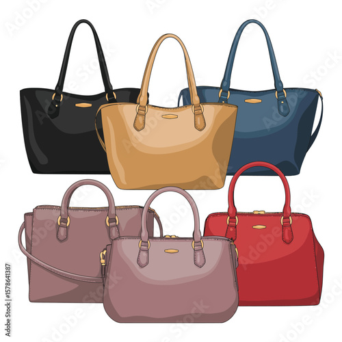 Collection of stylish women s handbags in various colors and styles