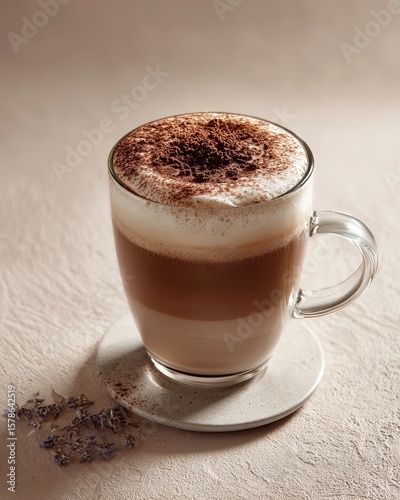 Caffè Mocha – Hot Chocolate Espresso Drink in Elegant Mug with Cocoa Dusting