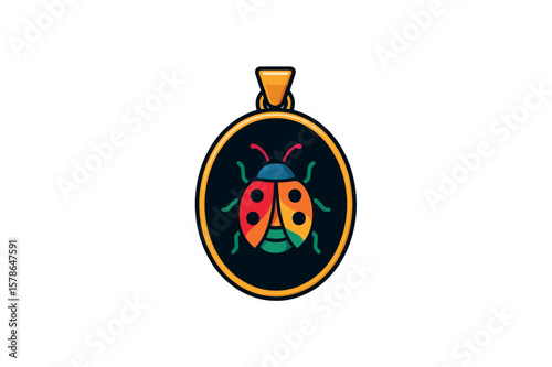 HD locket Beetle lice Colorful Vector on white background.01