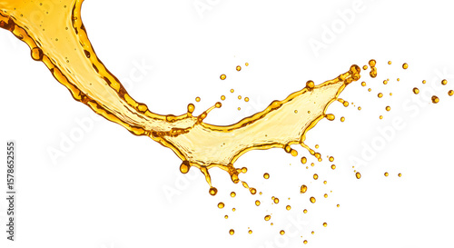 Dynamic Orange Liquid Splash