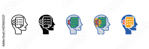 Skill Evaluation Icon Set Multiple Style Collection