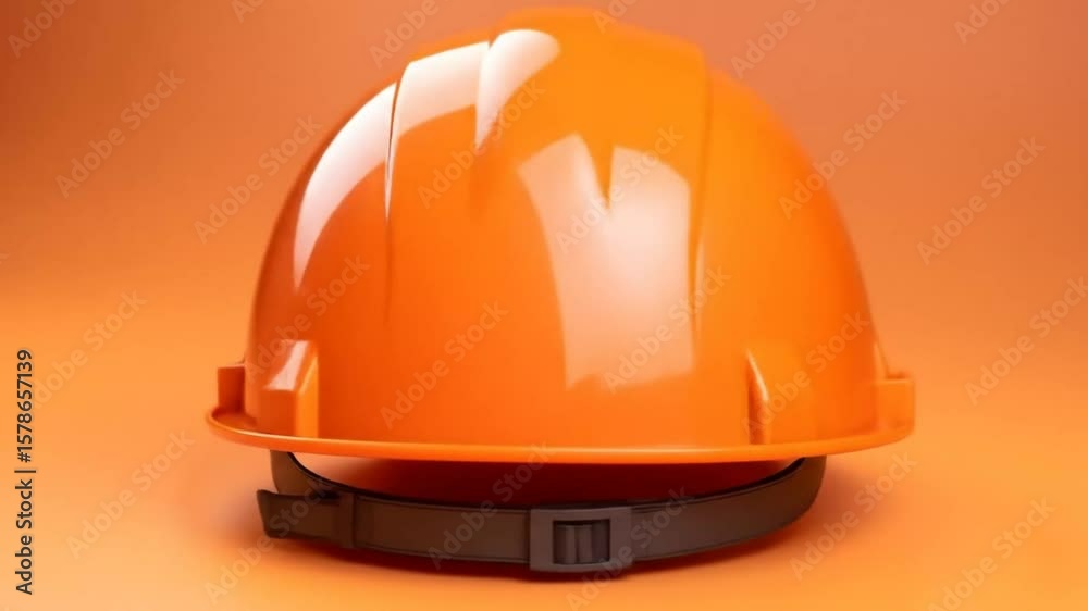 Orange safety helmet studio shot Orange safety helmet studio shot