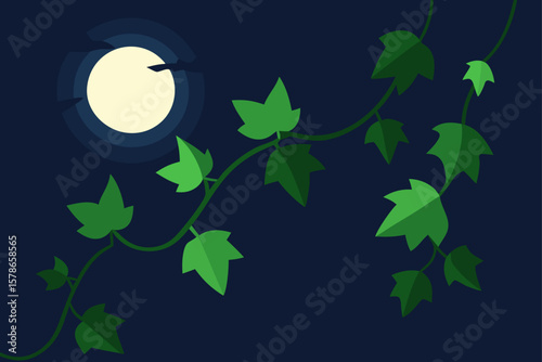 creeping ivy under moonbeam gaps