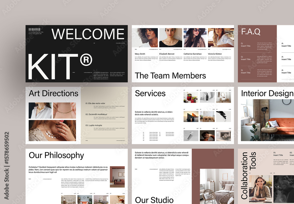 Welcome Kit Presentation Template Stock Template | Adobe Stock