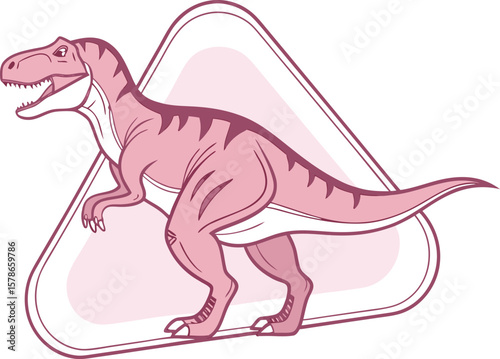 3D Clay Style T-Rex Dinosaur Icon Isolated on Transparent Background | Cute Cartoon Animal for Kids, Games, and Education
