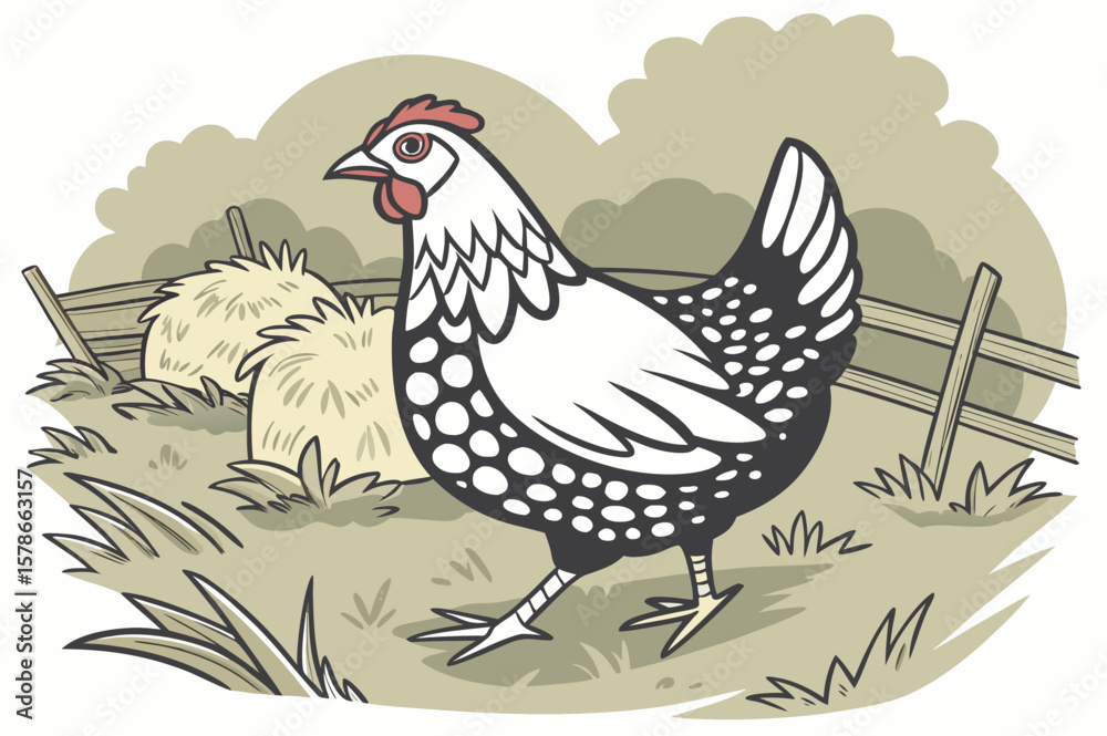 Fototapeta premium Educational Coloring Pages: Farm Landscapes, Wildlife, and Simple Designs