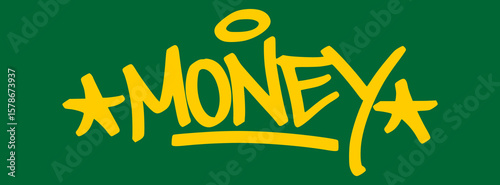 Graffiti tag “money” in yellow on green background. Bold urban graffiti with casino attitude, packed with high payouts, betting energy, and fast wins.
