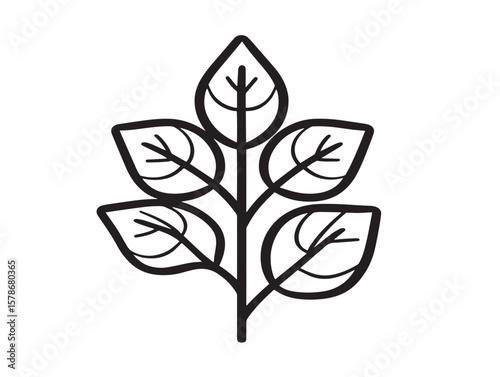 Vibrant Soybeans Plant Icon with Botanical Charm