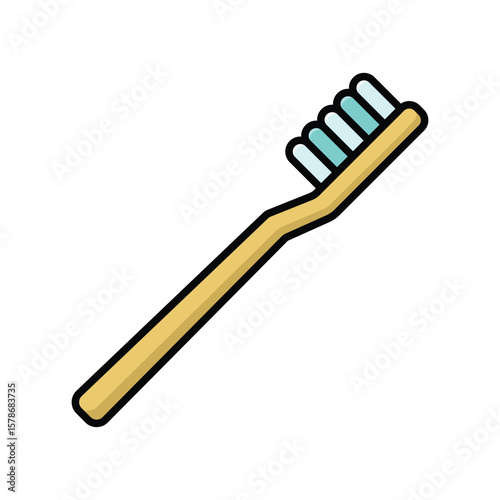 toothbrush icon vector design template in white background