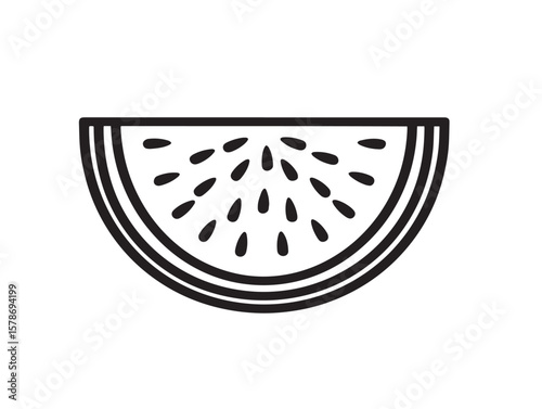 Juicy Watermelon Slice Vector Icon with Fresh Appeal
