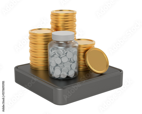 First aid kid and money on ...