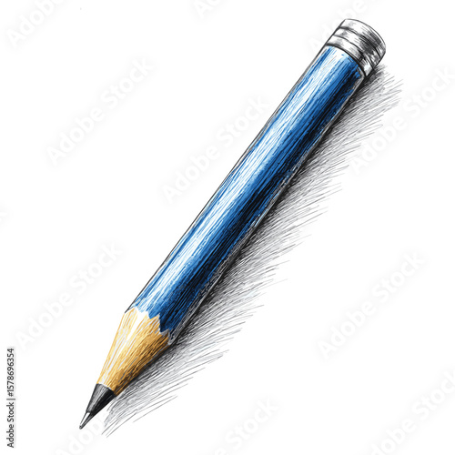 pencil sketch , line drawing style on white background,vector design