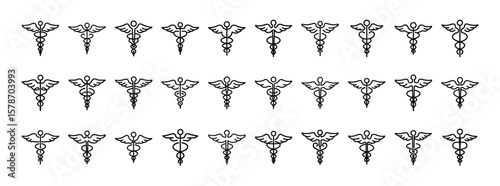 Angel line icon set. Vector pictograms of angel wings, halo, flying spirit, guardian angel, religious and mythological figures in thin linear illustrations.