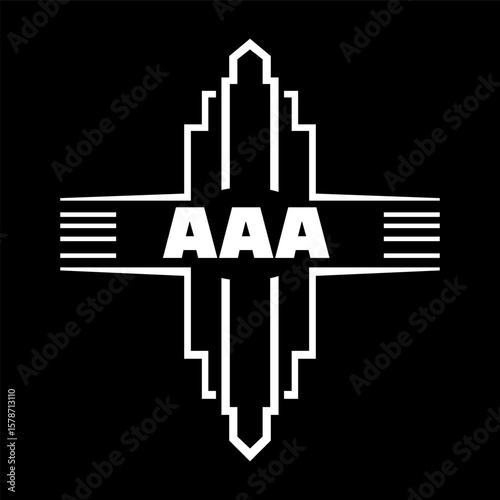 aaa letter logo and icon design 