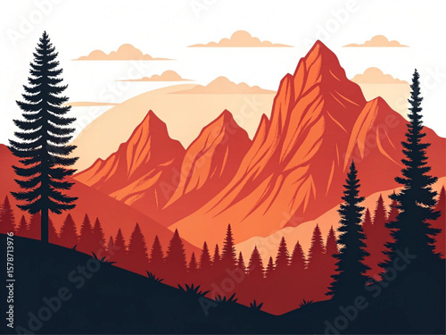 sunrise in mountains