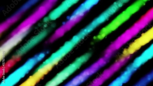 Dynamic Abstract Background Animation with Vibrant Colorful Diagonal Lines and Particles