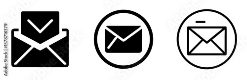 Mail Icon - Outline Vector Line Art