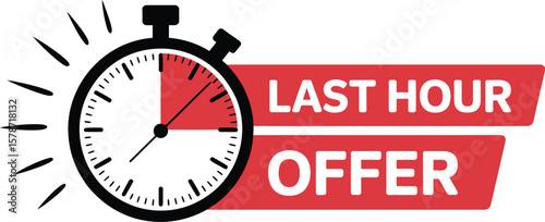 Last hour offer countdown timer special deal promotion limited time sale urgent purchase discount available now