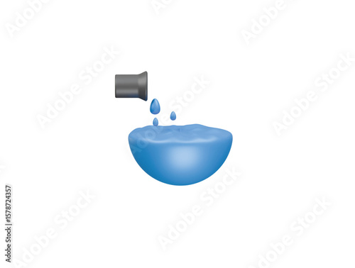 sewage icon 3d illustration render