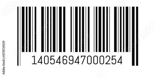 Random Barcode Vector – Abstract Barcode Strip Design for Label, Scan, and Identification Concepts