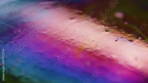 Mesmerizing abstract macro shot of swirling colorful liquids with vibrant hues