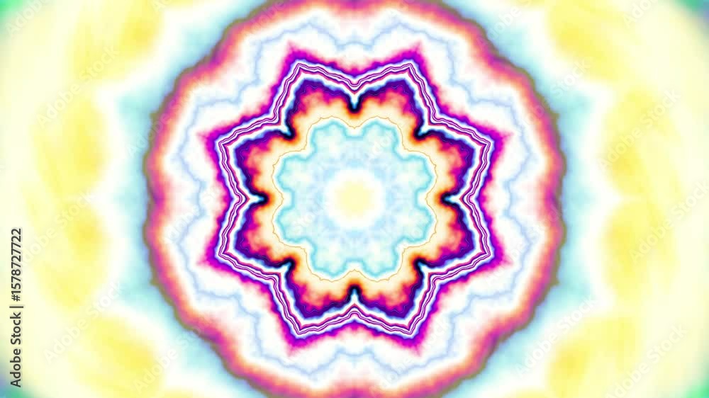3D kaleidoscope mandala abstract background of trippy art psychedelic trance to open third eye with visuals energy chakra futuristic audiovisual