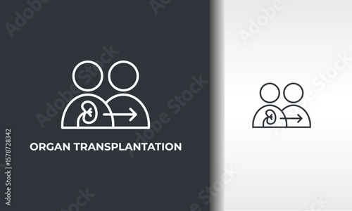 Organ Transplantation Vector, Icon Or Logo Sign Isolated Symbol Illustration